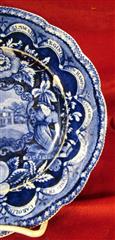 VINTAGE STAFFORDSHIRE CLEWS 7 1/2 DIAMETER STATES SERIES CIRCULAR DRIVEWAY PLATE